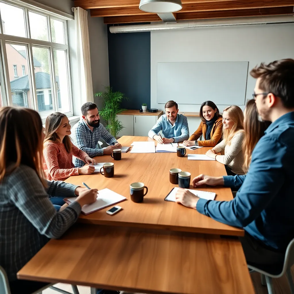 Nederlandse professional in virtuele vergadering met internationaal team