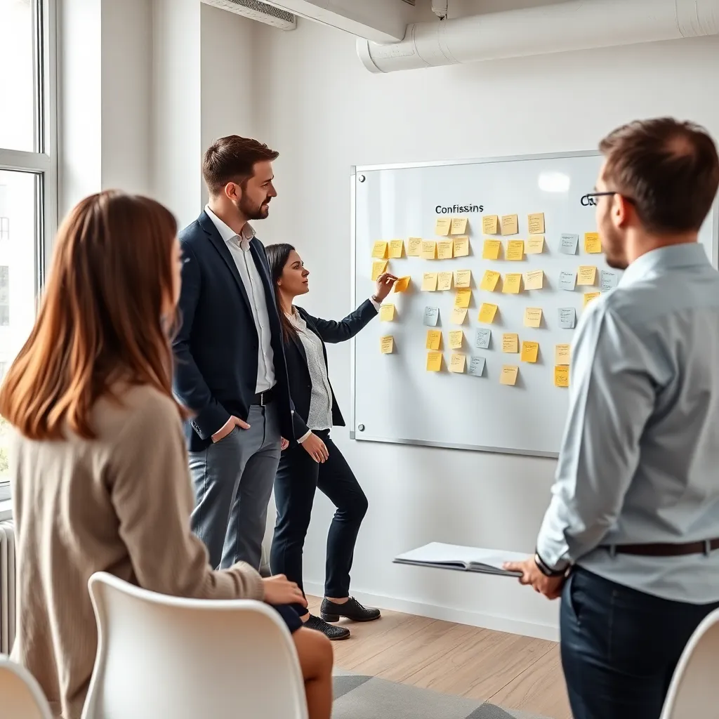 Agile Kanban-bord met Nederlandse aantekeningen en post-its