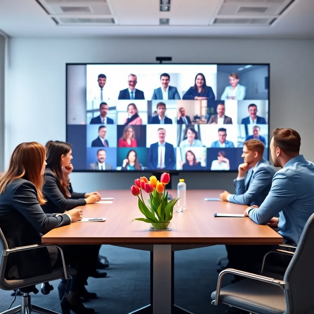 Virtueel teamoverleg met Nederlandse en internationale collega's