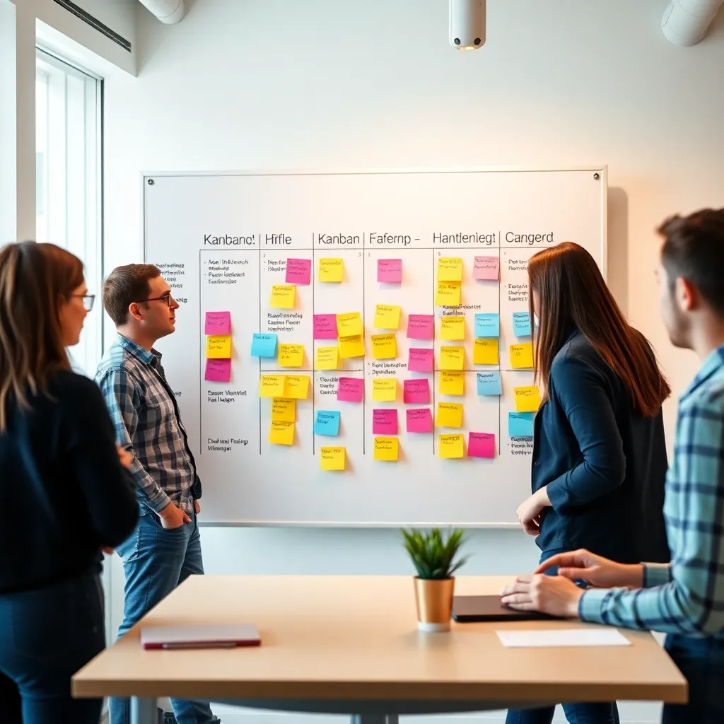 Virtuele team brainstormsessie met digitaal whiteboard